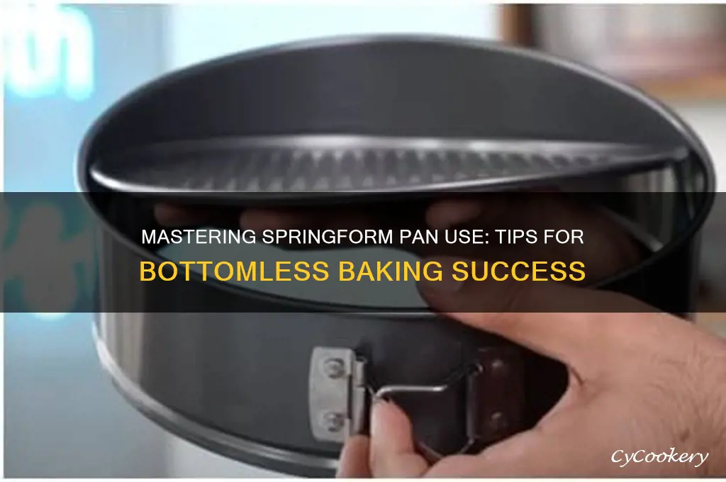 how to use a springform pan without bottom