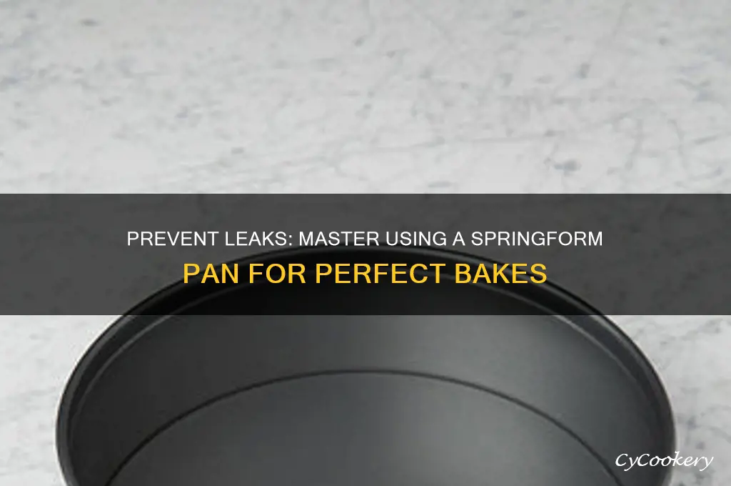 how to use a springform pan without leaking