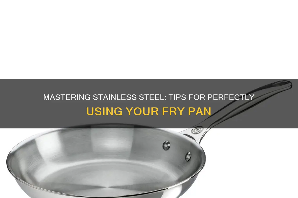 how to use a stainless steel fry pan