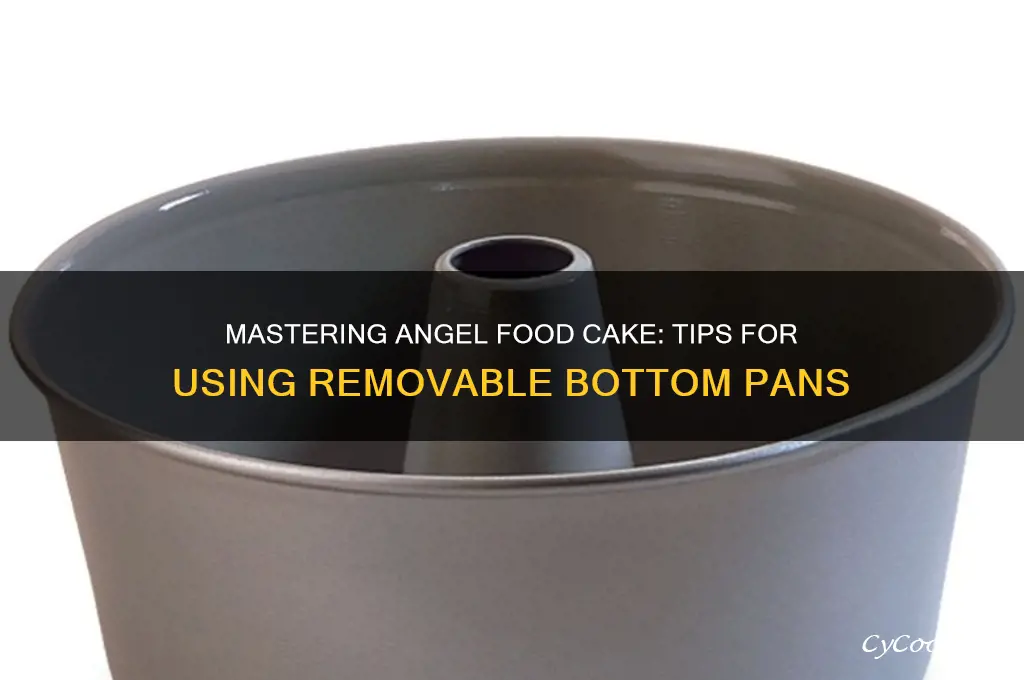 how to use angel food cake pan with removable bottom