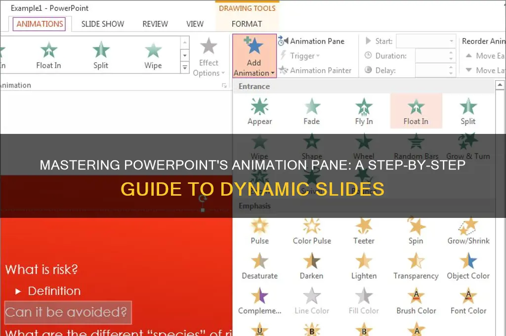 how to use animation pane in powerpoint