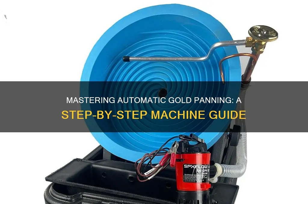 how to use automatic gold panning machine