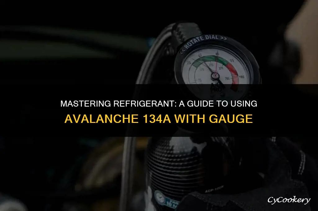 how to use avalanche 134a refrigerant with gauge