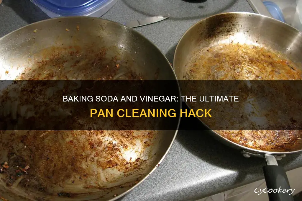 how to use baking soda and vinegar to clean pans