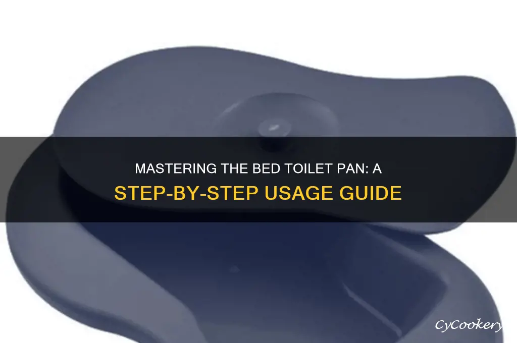 how to use bed toilet pan