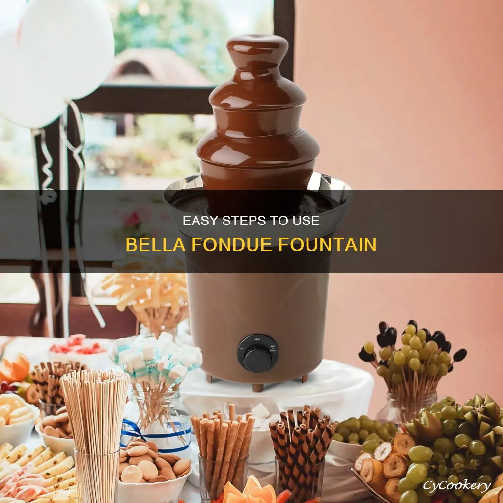 how to use bella fondue fountain