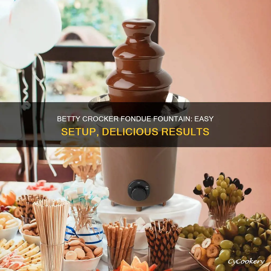 how to use betty crocker fondue fountain