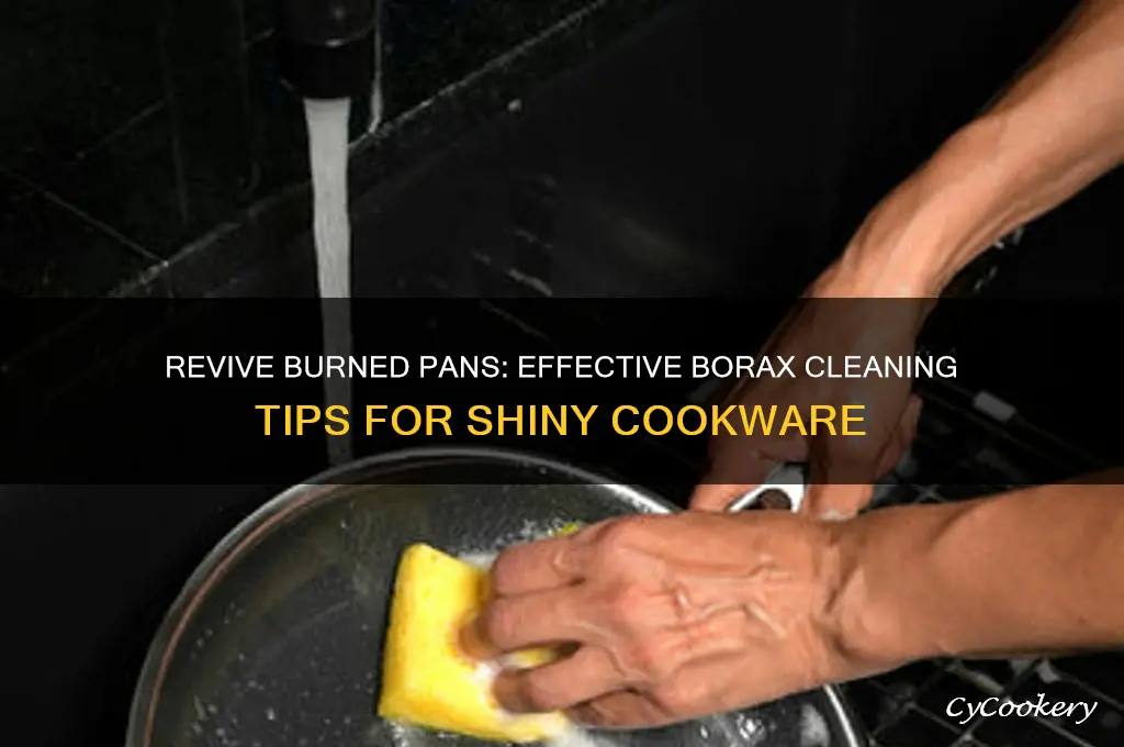 how to use borax to clean burned pans