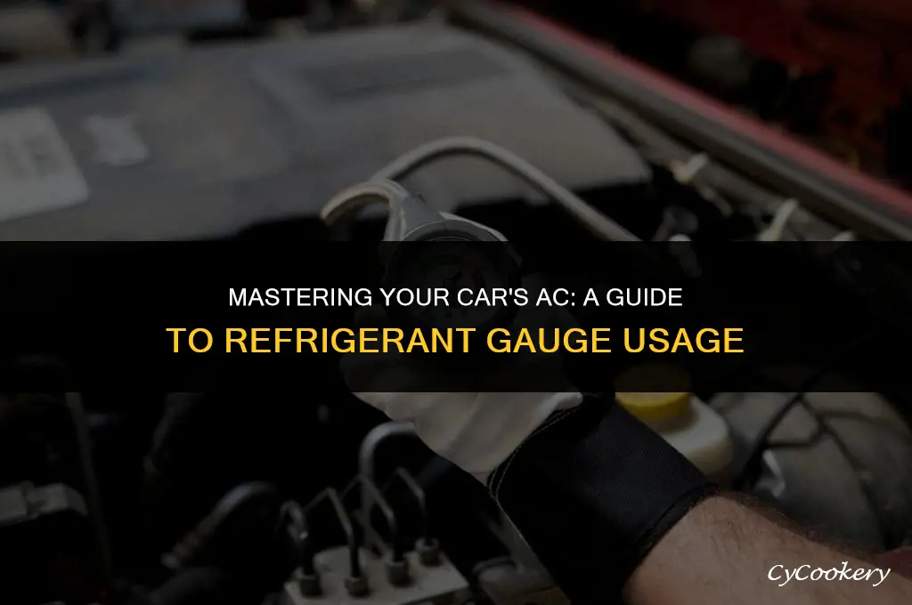 how to use car a c refrigerant gauge
