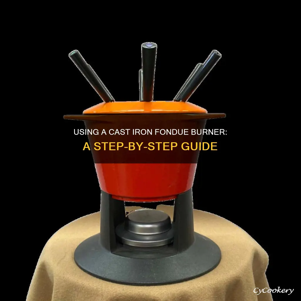 how to use cast iron fondue burner