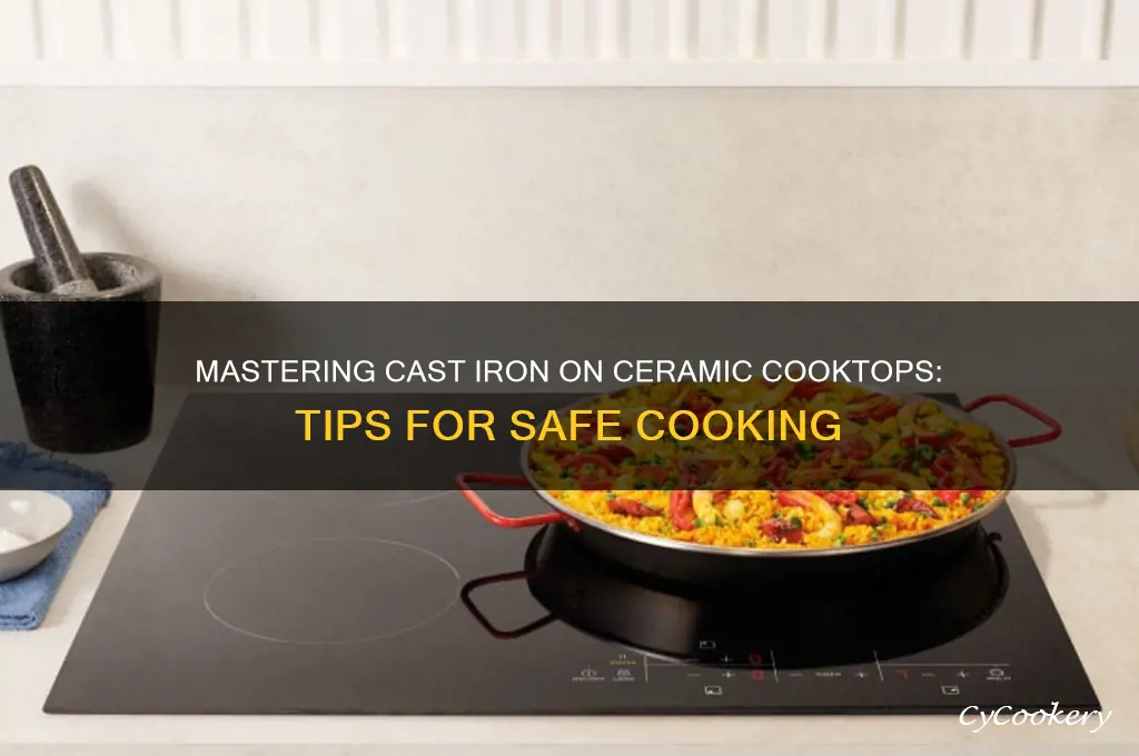 how to use cast iron pan on ceramic cooktop