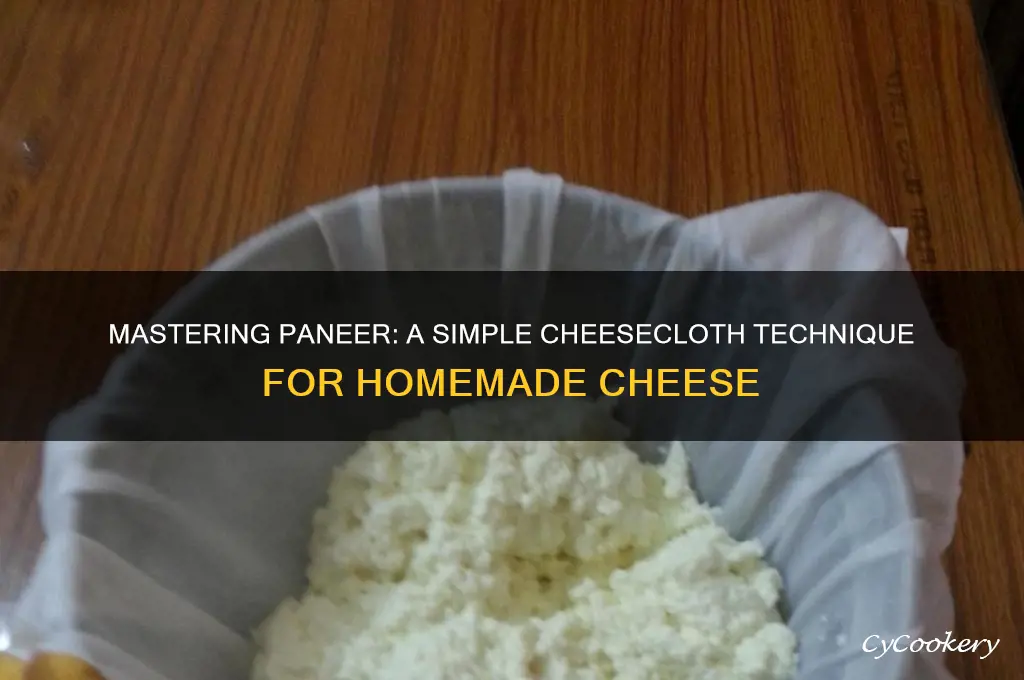 how to use cheesecloth to make paneer