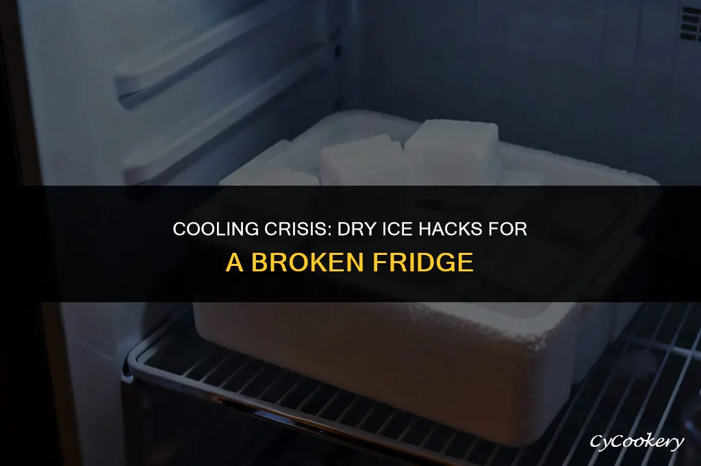 how to use dry ice in a broken refrigerator