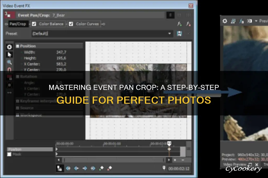 how to use event pan crop