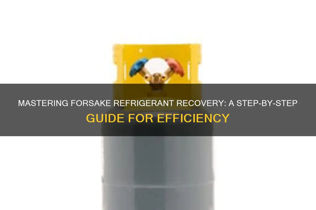 how to use forsake refrigerant recovery system