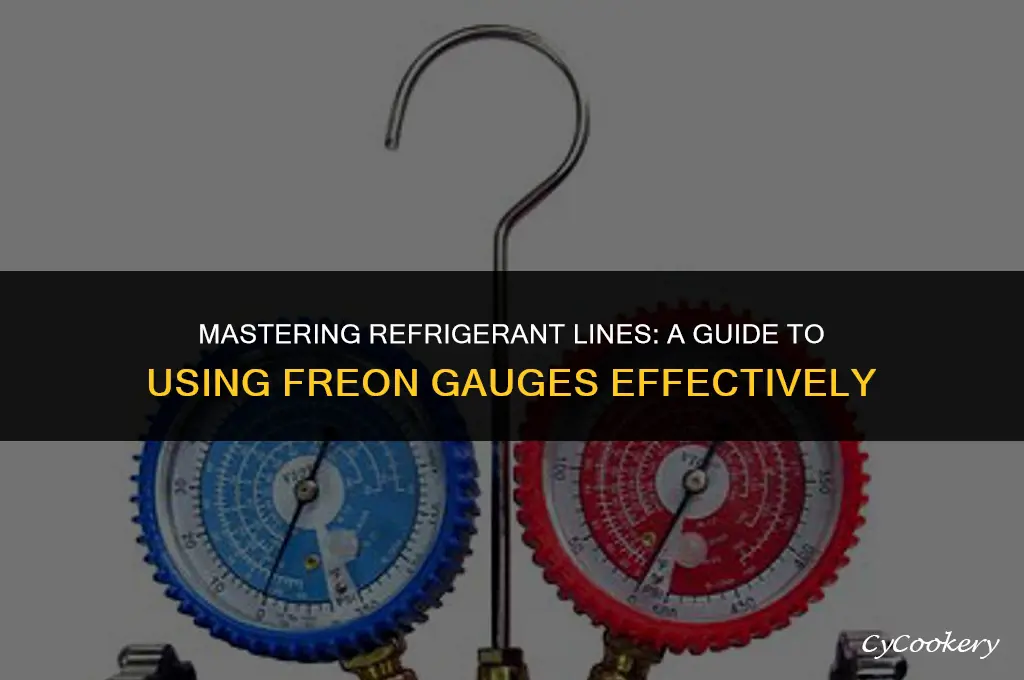 how to use freon gauges to fill refrigerant lines
