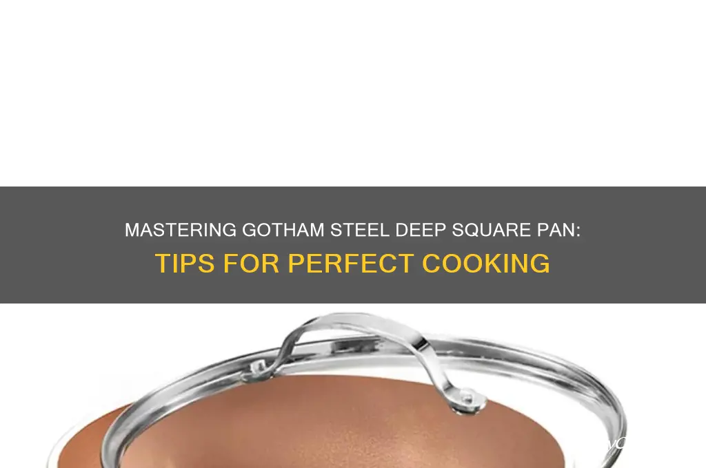 how to use gotham steel deep square pan