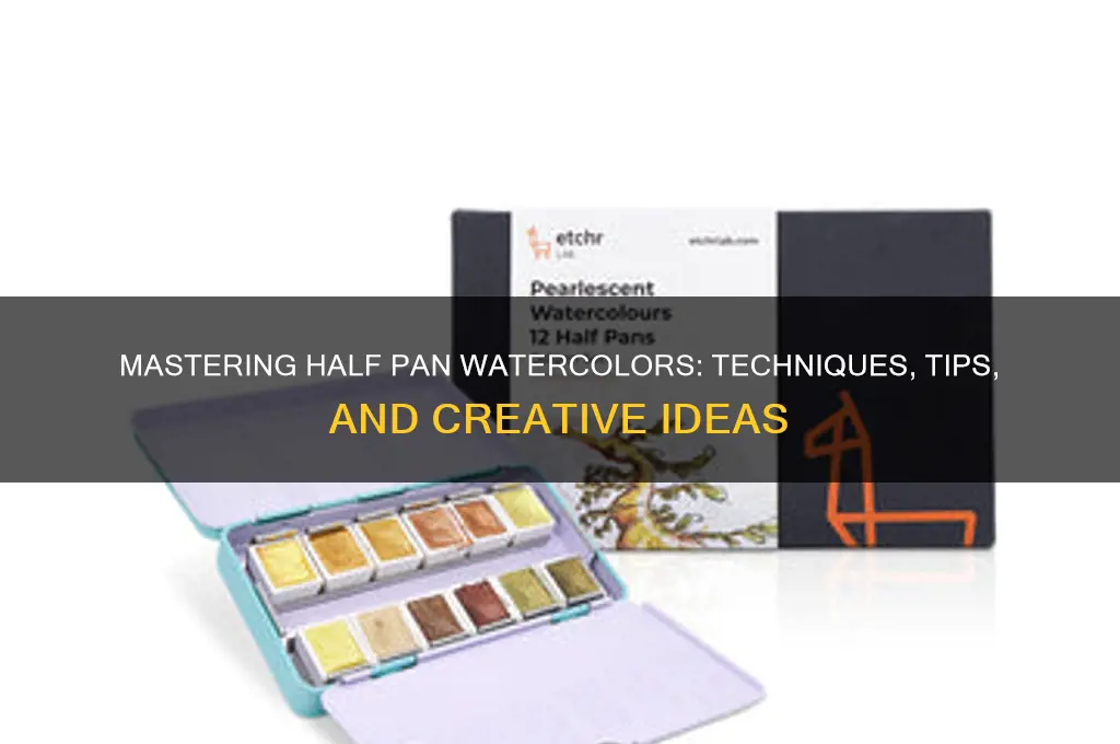 how to use half pan watercolors