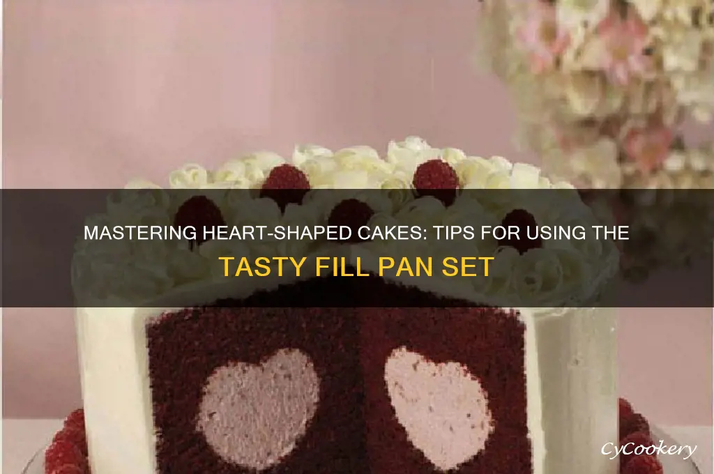 how to use heart tasty fill cake pan set