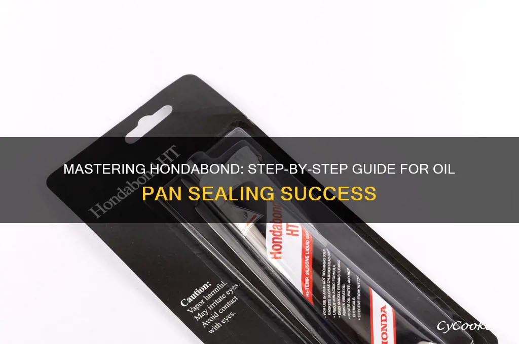 how to use hondabond on oil pan