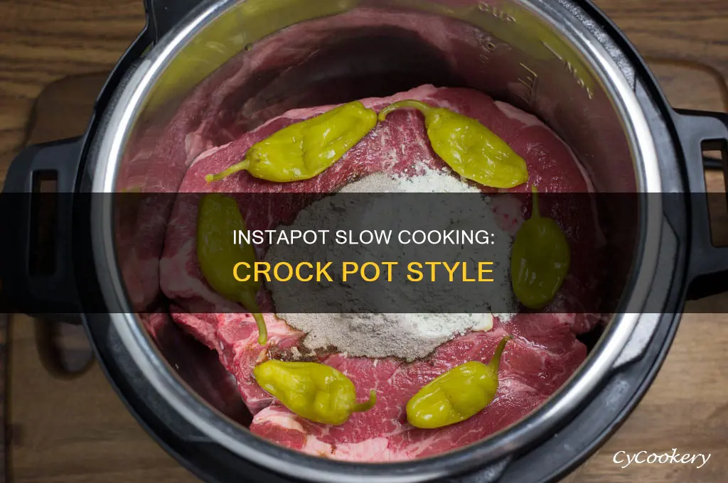 how to use instapot as a crock pot slow cooker