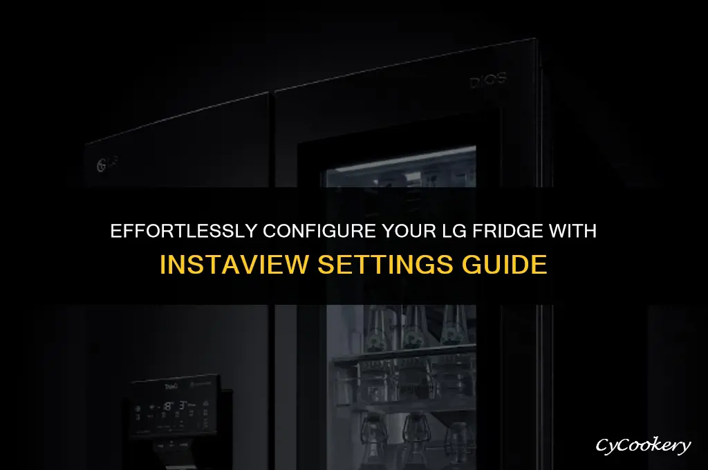 how to use instaview for settings lg refrigerator