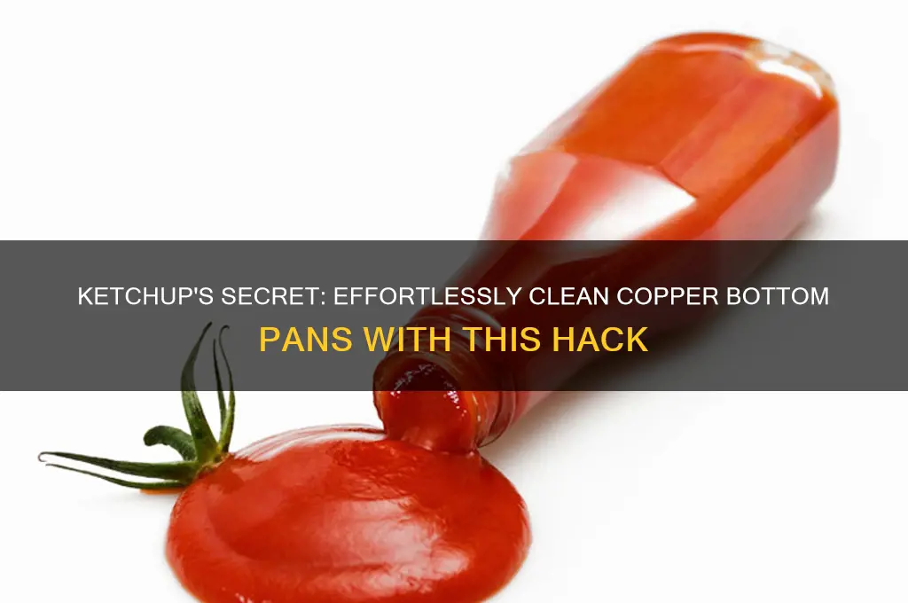 how to use ketchup to clean copper bottom pans