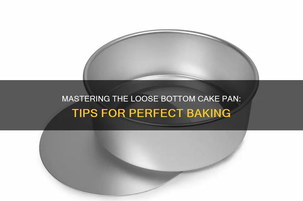 how to use loose bottom cake pan