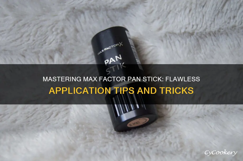 how to use max factor pan stick