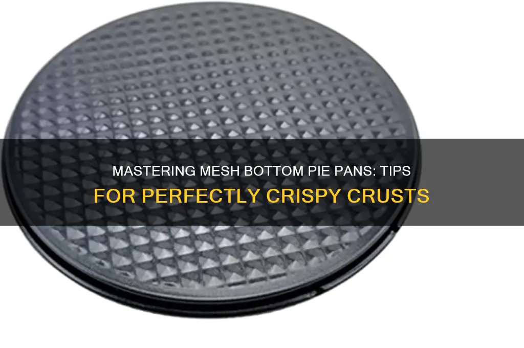 how to use mesh bottom pie pan