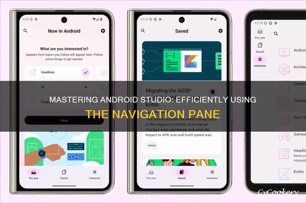 how to use navigation pane in android studio