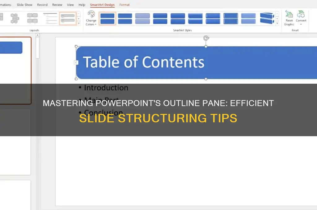 how to use outline pane in powerpoint