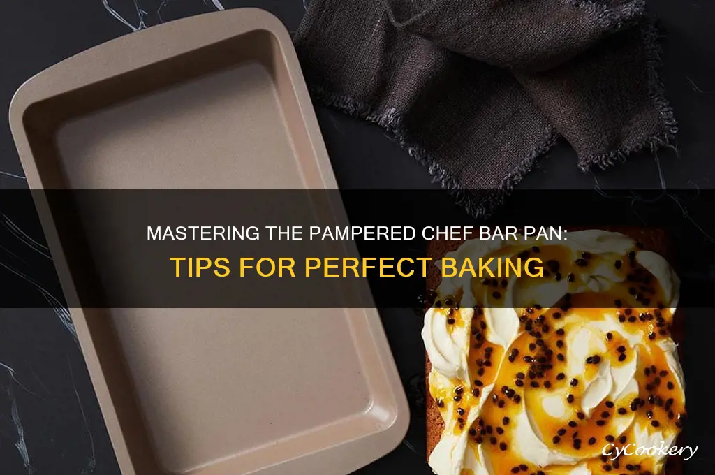 how to use pampered chef bar pan