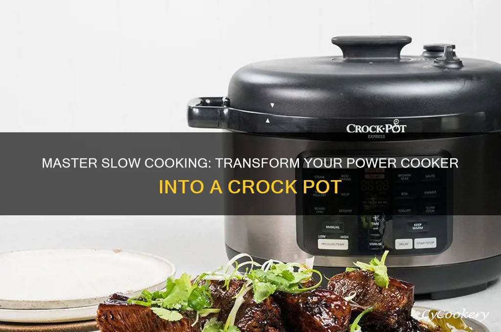 how to use power cooker as a crock pot