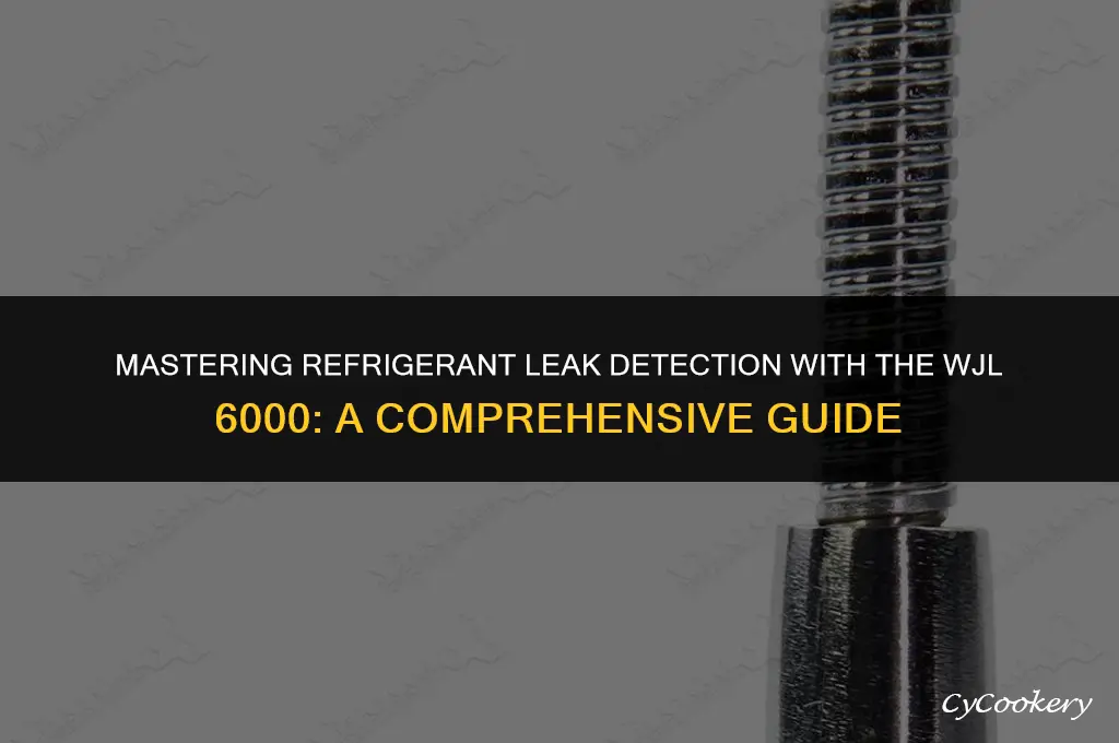 how to use the wjl 6000 refrigerant leak detector