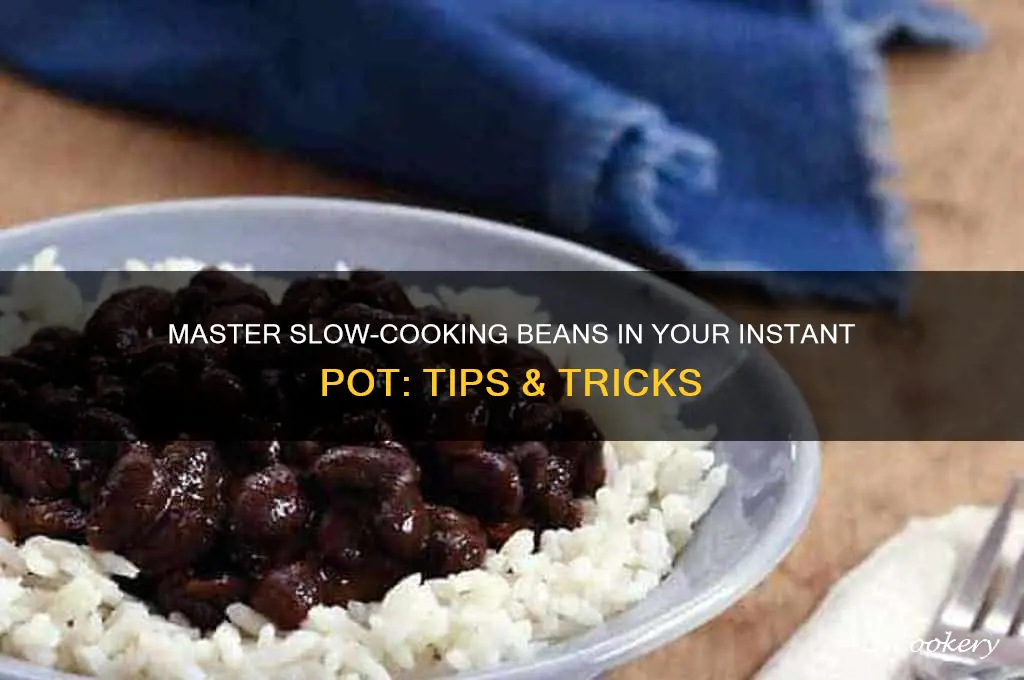 how to uuse instat pot for slow cooking beans