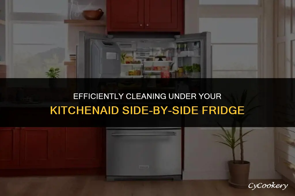 how to vacuum under kitchenaid side by side refrigerator