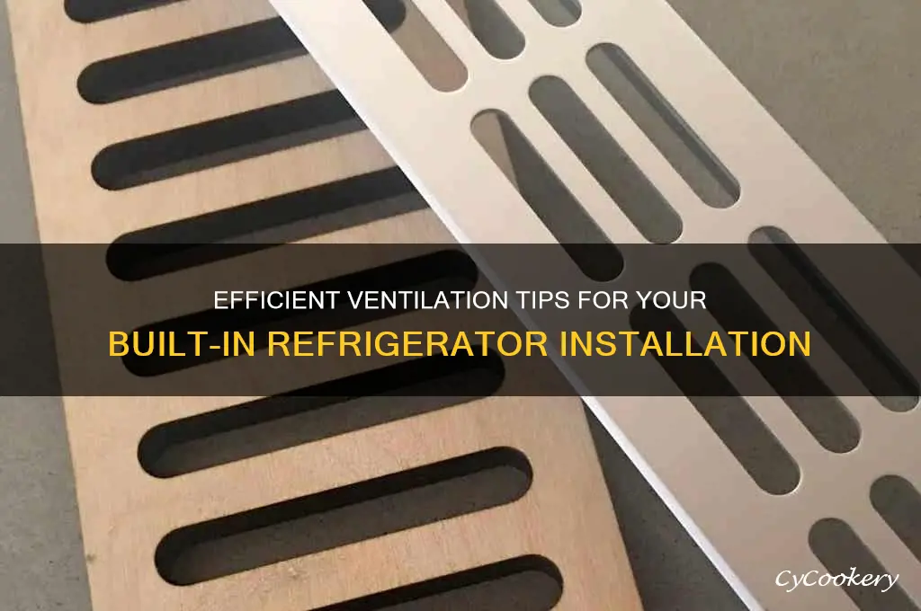 how to vent a built in refrigerator