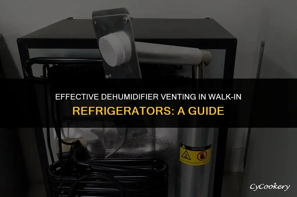 how to vent dehumidifier in a walk in refrigerator