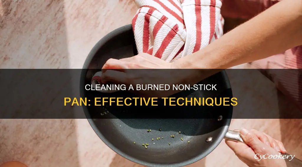 how to wash a burned non stick pan