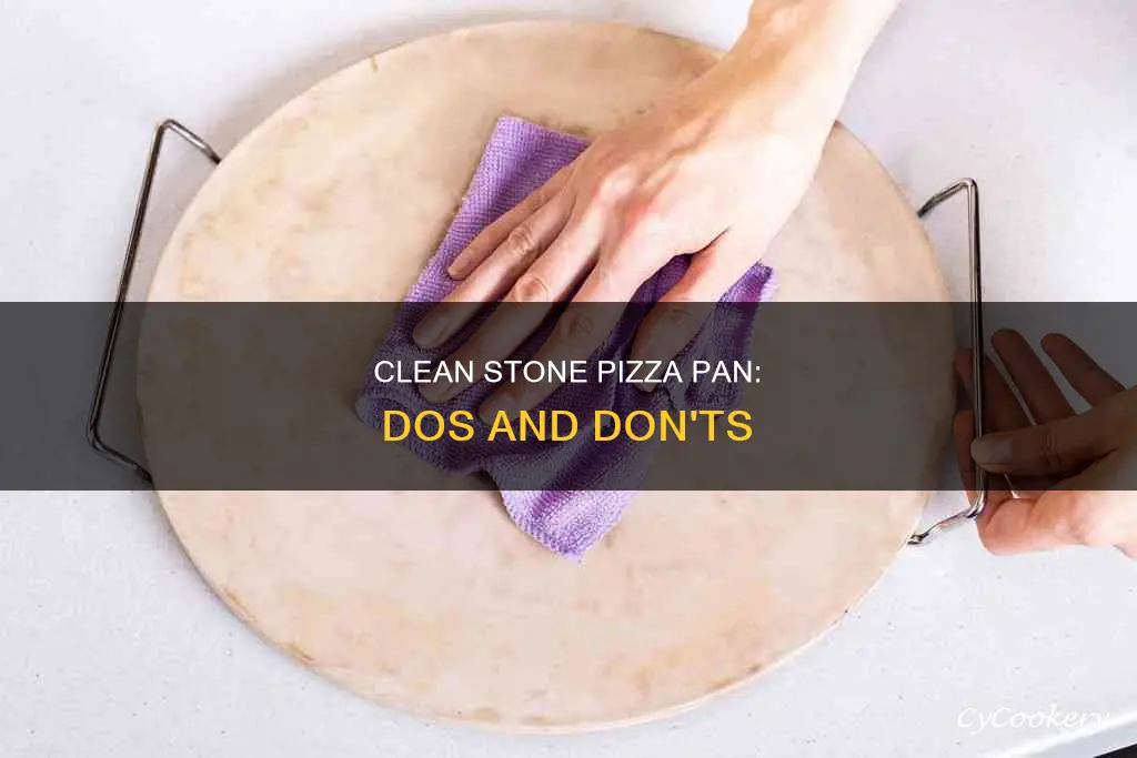 how to wash a stone pizza pan