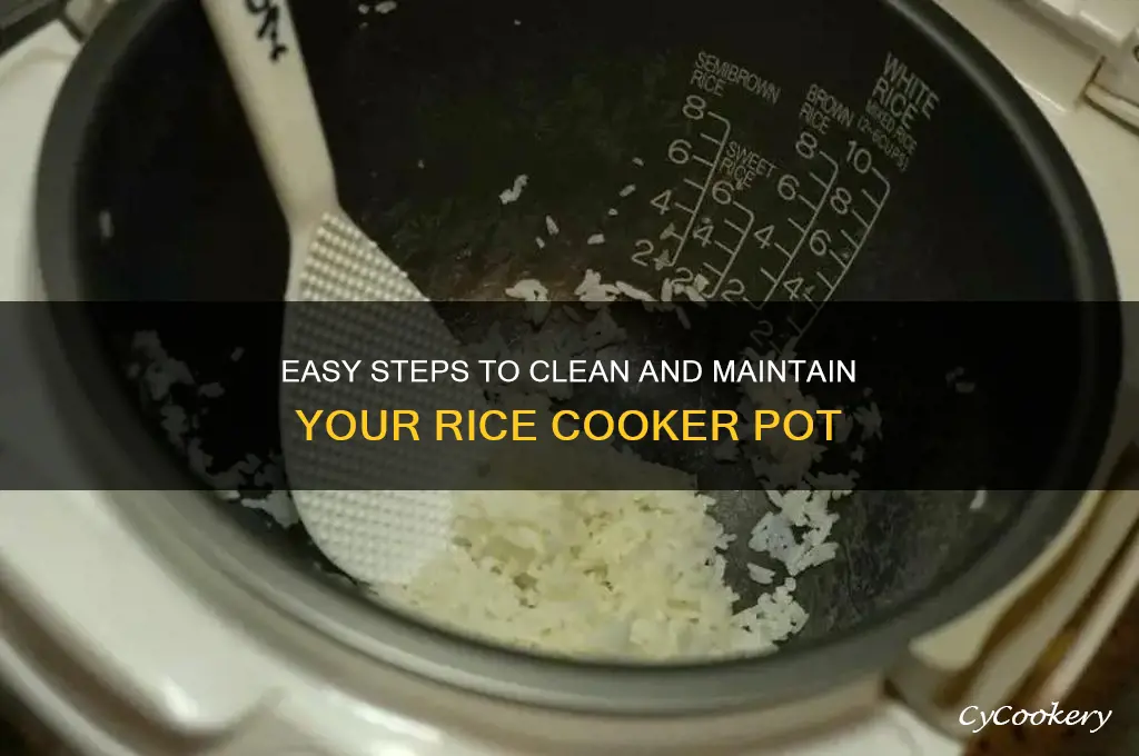 how to wash rice cooker pot