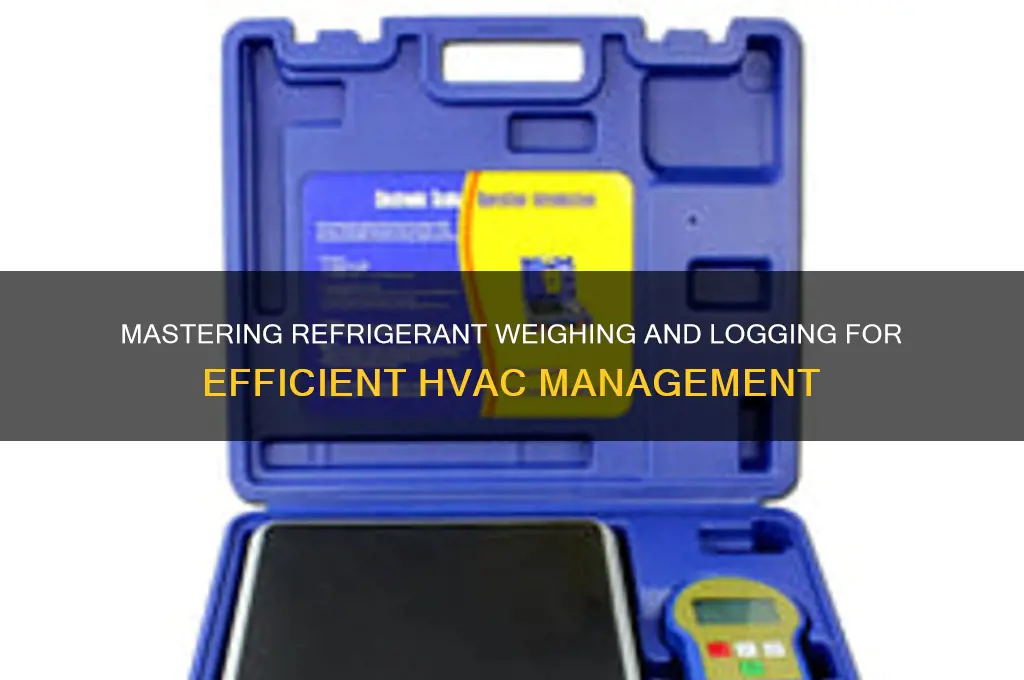 how to weigh refrigerant and log usage