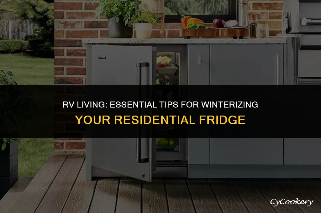 how to winterize a residential refrigerator in an rv