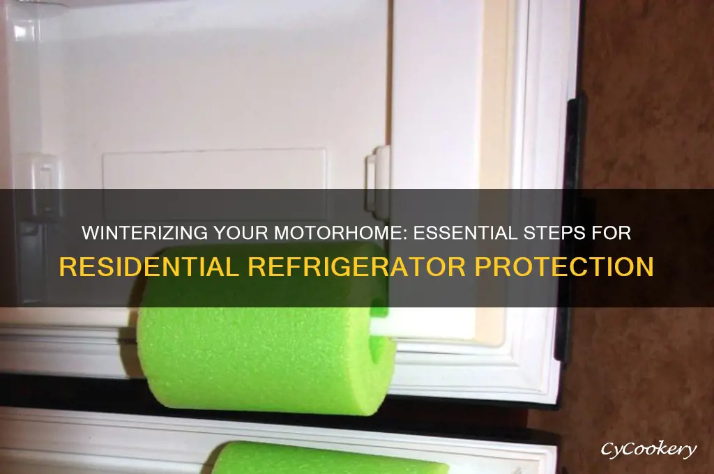how to winterize residential refrigerator in motorhome
