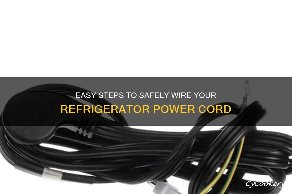 how to wire a refrigerator power cord