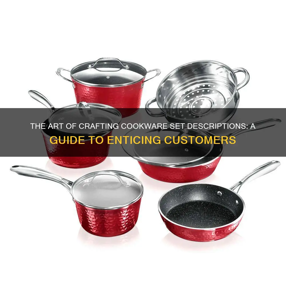 how to write a description for a cookware set