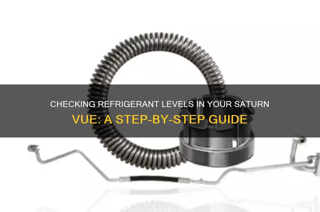 how tocheck refrigerant level on saturn vue