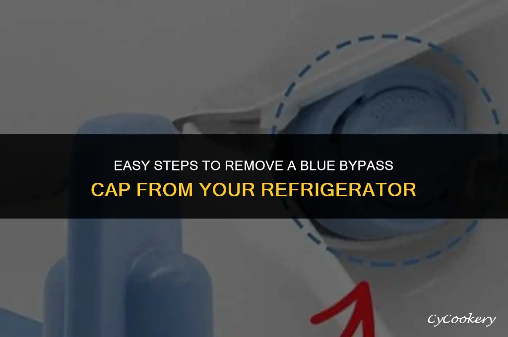 how toremov e blue bypass cap from refrigerator
