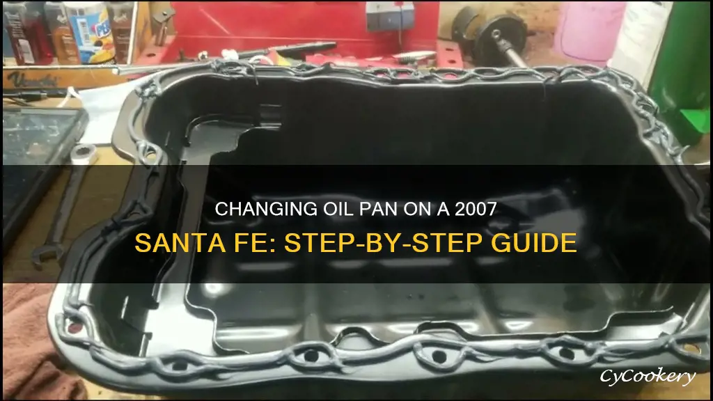 how tp change oil pan on santa fe 2007